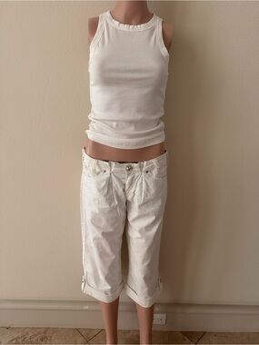 Dolce & Gabbana White Cropped Jeans
